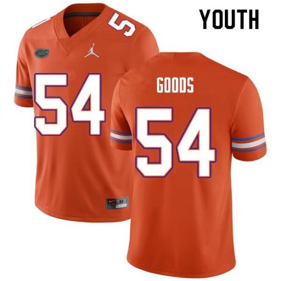 Youth Florida Gators #54 Lamar Goods NCAA Nike Orange Authentic Stitched College Football Jersey FCU0462BR